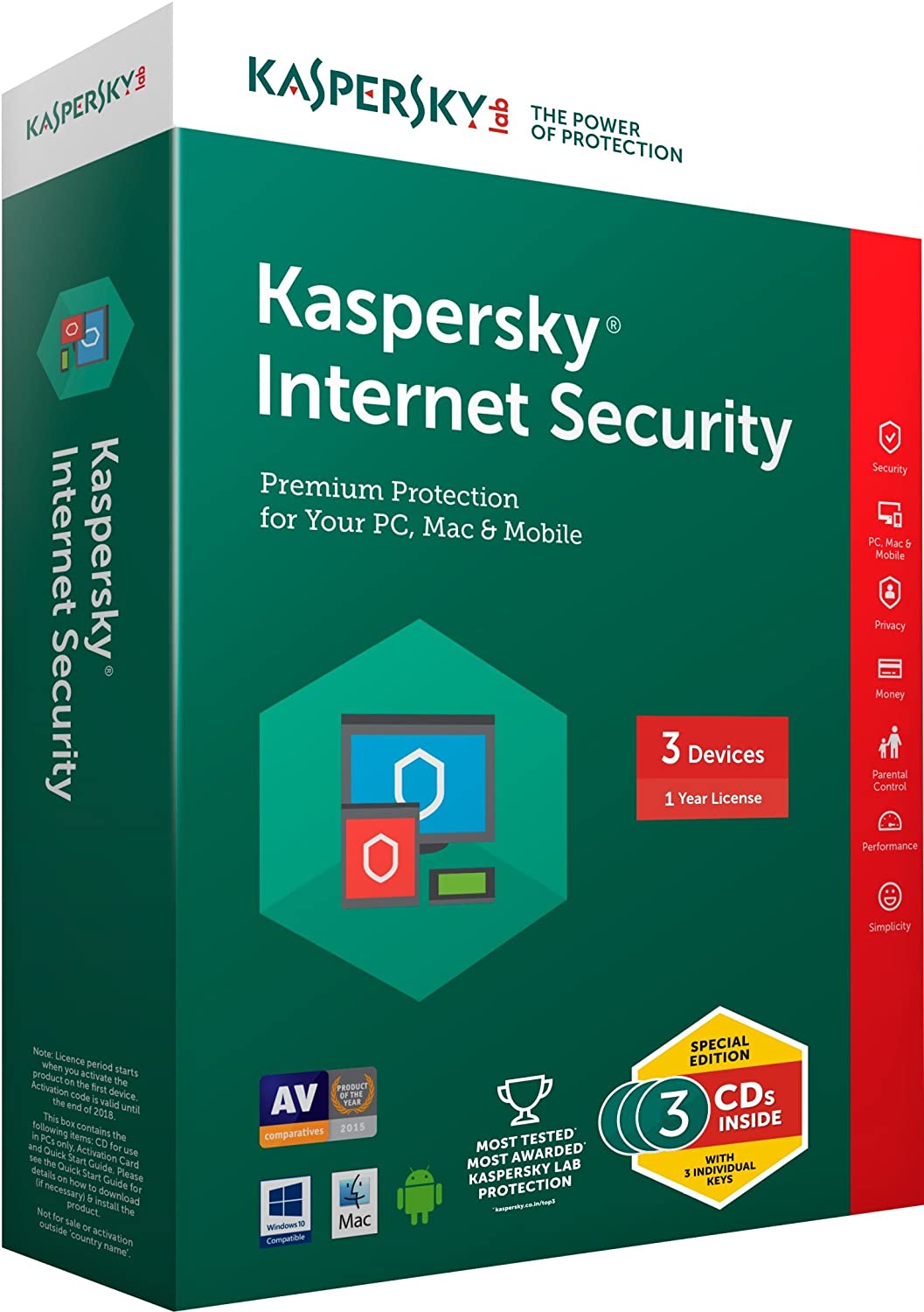 KASPERSKY INTERNET SECURITY (3 devices)